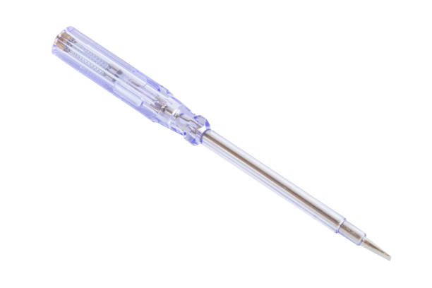 istock Medium blue screwdriver isolated on white background, tool for home or professional use. 2156001638