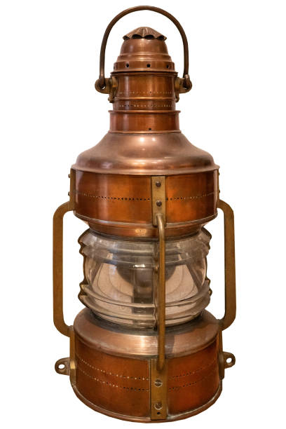 istock Old Marine Signal Light lantern on white, isolated 2156003005