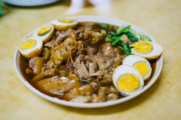 Pork leg stewing menu. Street food