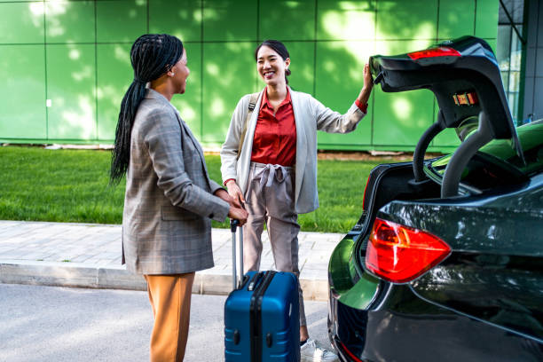 istock Two businesswomen going on a business trip 2156010731