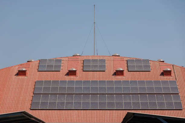istock A roof with solar panels on it 2156011286