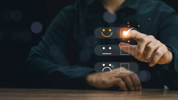 istock Customer review satisfaction feedback survey concept, User give rating to service experience on online application, Customer services best excellent business rating experience. 2156014074