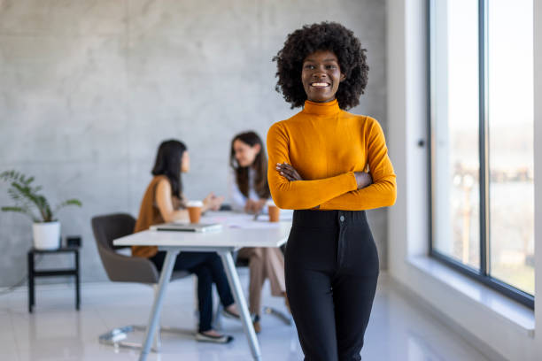 istock Confident Black Businesswoman in Contemporary Workspace 2156017658