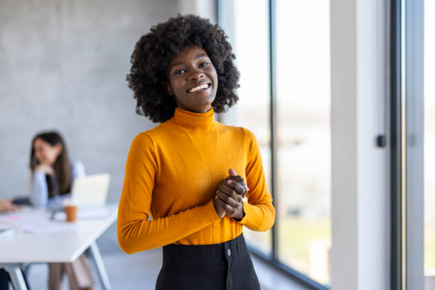 istock Joyful Black Businesswoman in Contemporary Workspace 2156017678