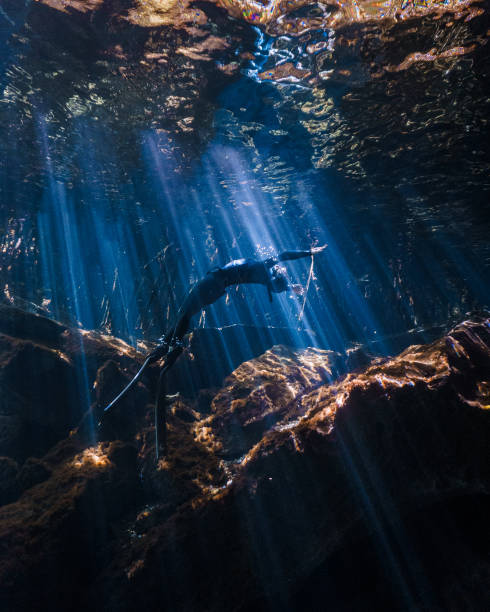 istock A Japanese freediver enjoying a Cenote 2156018632