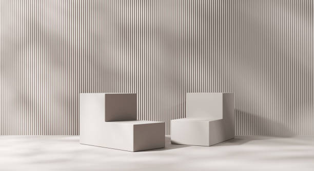 istock Abstract white platform podium showcase for product display 3d rendering 2156022328