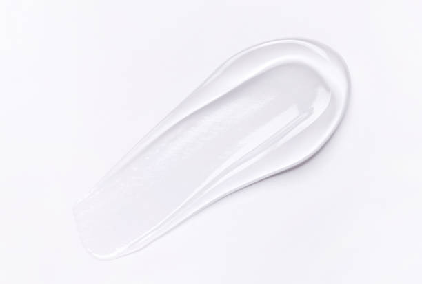 cosmetic smears cream gel texture on a light background