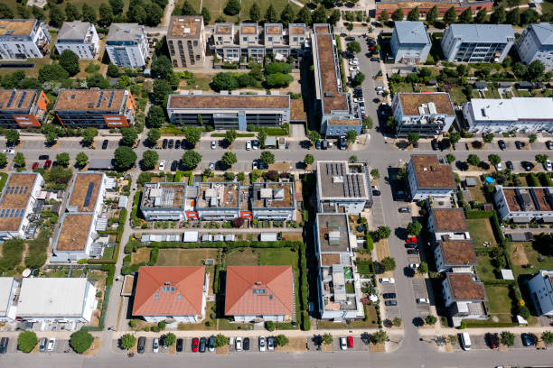istock Residential district aerial view 2156031028