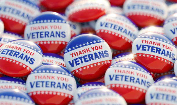 istock Thank You Veterans Printed Badges 2156031431