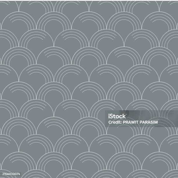 Half Wave Pattern Linear Vector Pattern Repeating Linear Half Circle Or Wave In Japanese ...