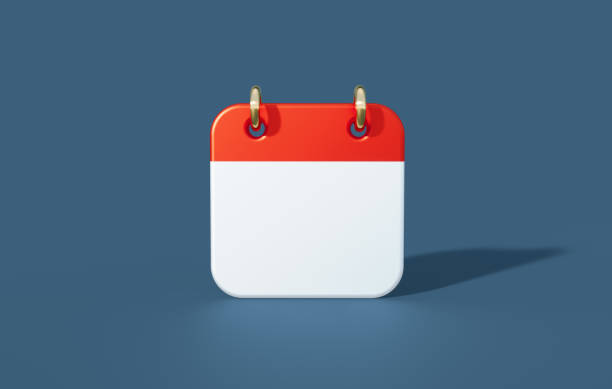 istock Red Calendar On Blue Background 2156033958