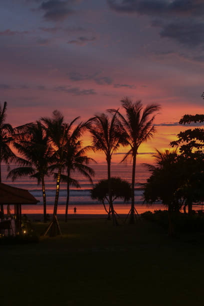 istock Scenic sunset beach view in Bali, Tabanan. 2156035244