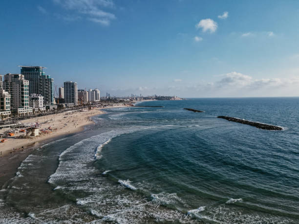 istock view of Tel Aviv beach on the sunset 2156037198