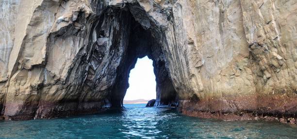 Sea cave on the Galapagos Islands.