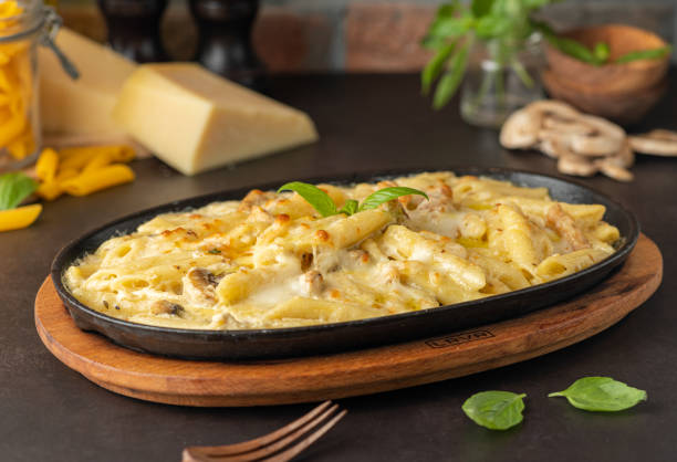 istock Plate of delicious pasta on a table 2156037696