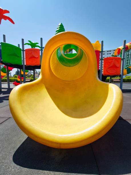 istock Play park on a sunny day, bathed in sunlight 2156038555