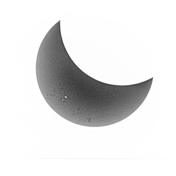 Partially covered sun from the 2024 great American total solar eclipse