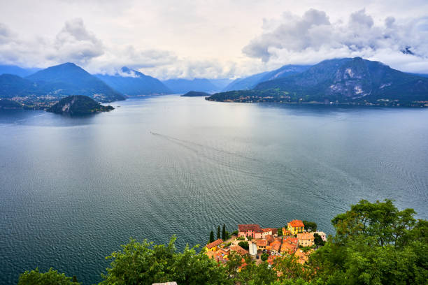 istock lake comoro surrounded by hills with houses on each side 2156039182