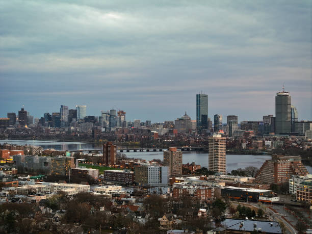istock Cityscape view from tall building in Boston 2156040971