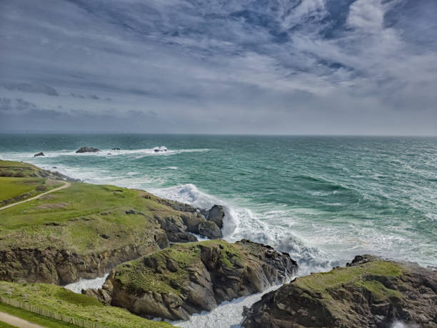 The Iroise sea, view from Saint Mathieu lighthouse, Brittany, France