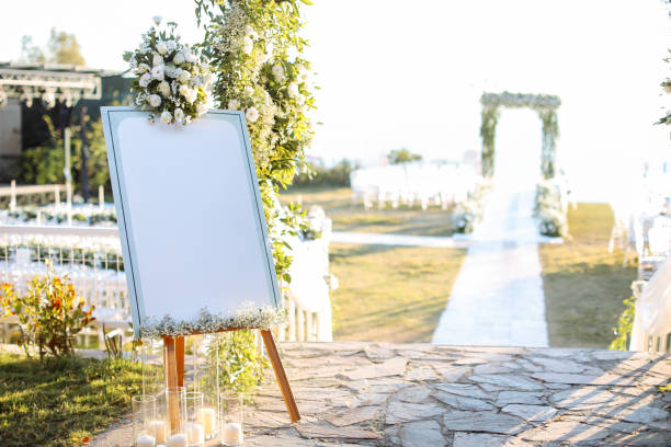 istock Beautiful wedding arch on the beach 2156047900