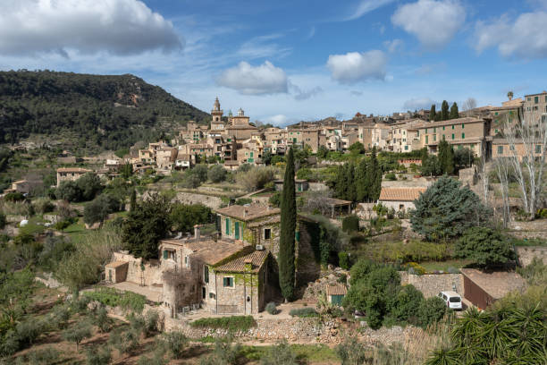istock Scenic Valldemossa Town in Palma de Mallorca under a cloudy blue sky 2156048477