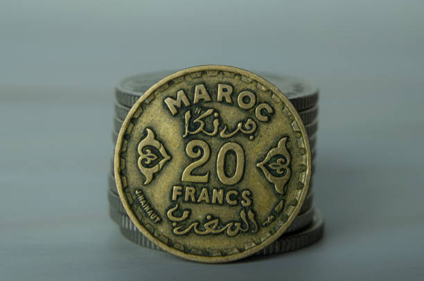 istock Close-up of a Moroccan 20 francs coin 2156048583