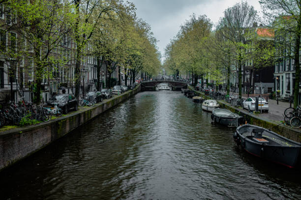 istock Canal View in Amsterdam, Netherlands 2156049895