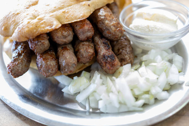 istock there are a plate with some food on it and onion 2156050677