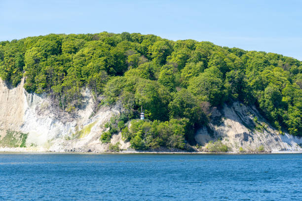 istock Scenic view of white chalk cliffs on Ruegen island, Germany 2156051992