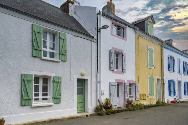 istock Locmaria in Belle-Ile, Brittany, typical street 2156052082