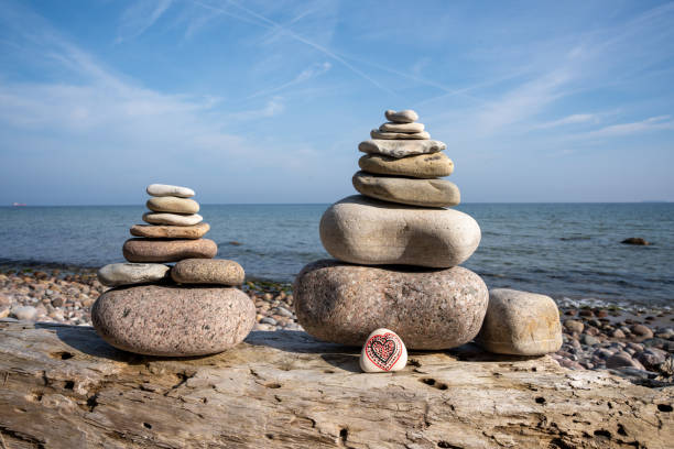 Several stones balancing on top of each other