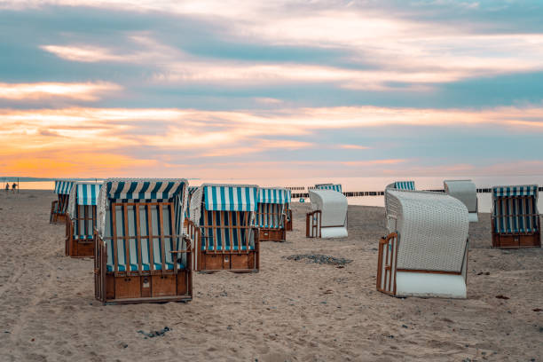 istock Scenic view of a beautiful sunset over the beach 2156054594
