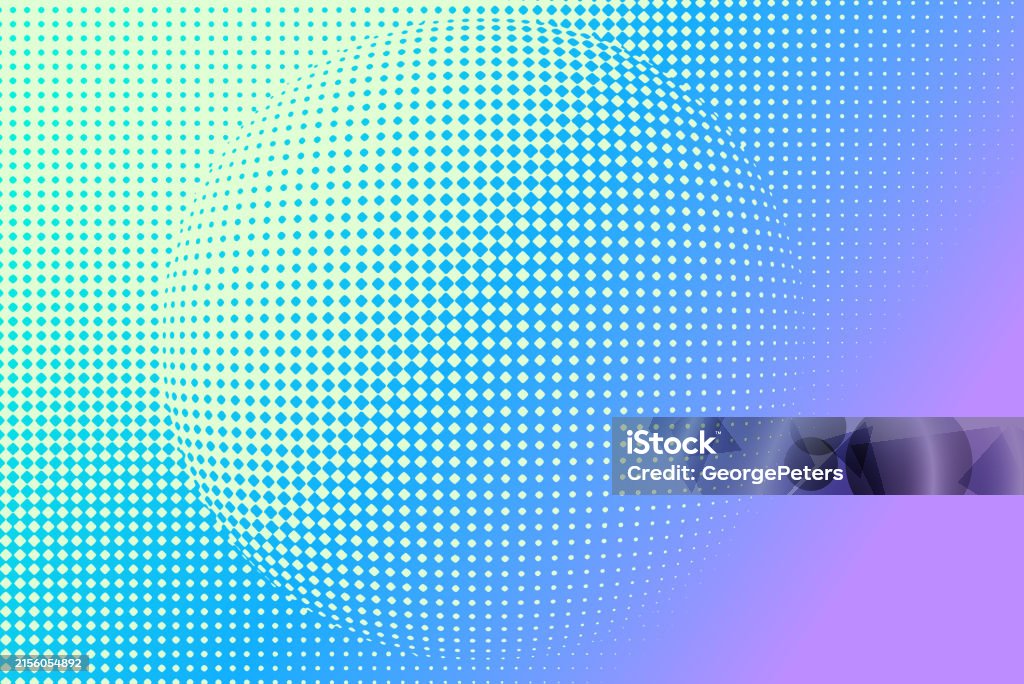 Half Computer Background Half Tone Background With Sphere Stock Illustration - Download Image ...
