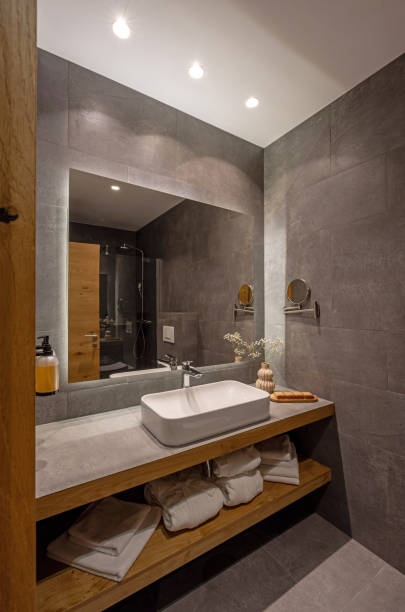 istock Clean new hotel bathroom interior 2156058791