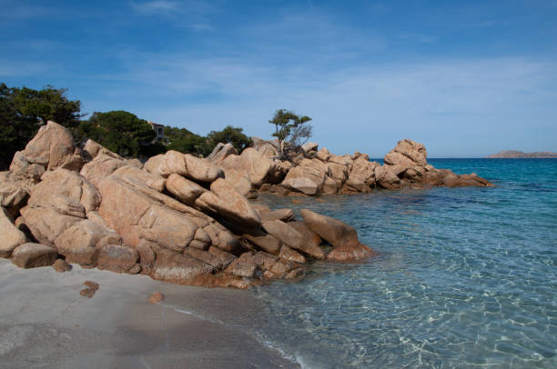 istock Rocky shore with greenery in the background 2156059274