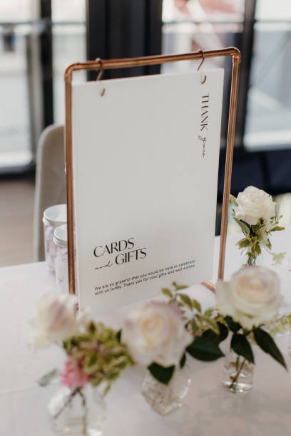 istock Wedding table sign for cards and gifts 2156061999