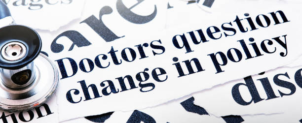 Doctors question change in policy, says cut-out newspaper headline