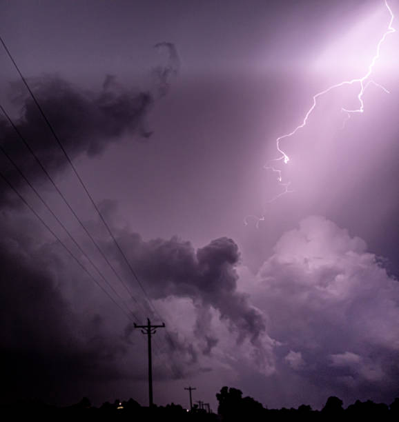 istock Lightning lights up the night sky, Oklahoma 2156063434
