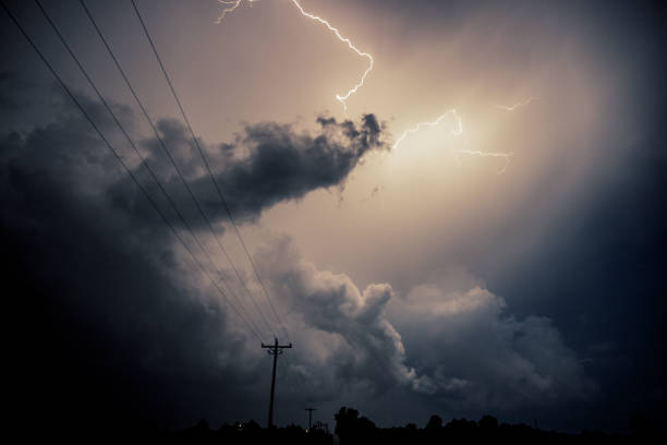 istock Lightning lights up the night sky, Oklahoma 2156063455