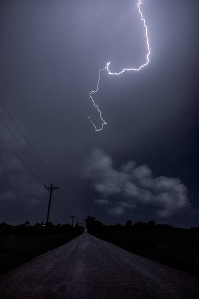 istock Lightning lights up the night sky, Oklahoma 2156063508