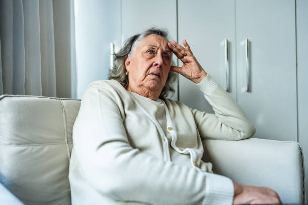 istock Sad senior woman at nursing home 2156064098