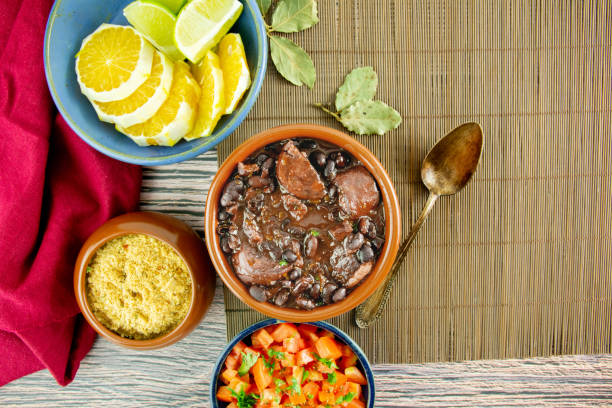 istock Brazilian Feijoada Food black bean stew with bacon and pork sausage 2156064313