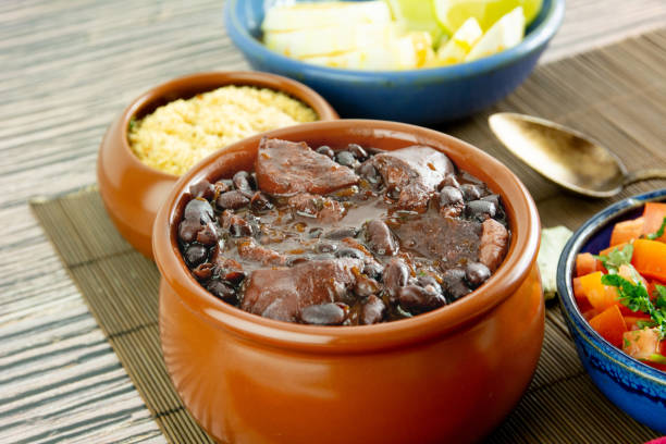 istock Brazilian Feijoada Food black bean stew with bacon and pork sausage 2156064320