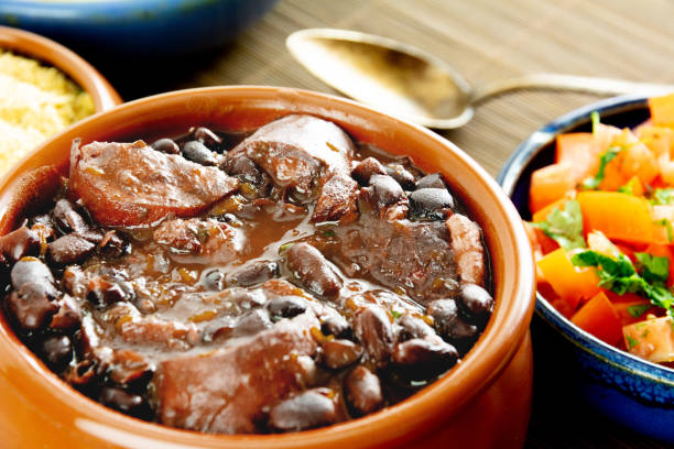 istock Brazilian Feijoada Food black bean stew with bacon and pork sausage 2156064355