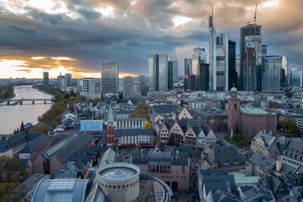 istock View of finance district with skyscapers against cloudy sky 2156067002