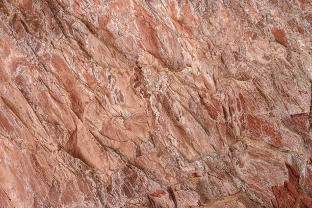 Natural stone texture of red iron oxide rocks