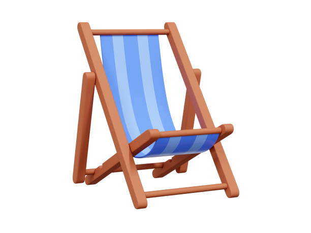istock Lounge chair 3d render for sea beach vacation or pool relax concept. 2156072241