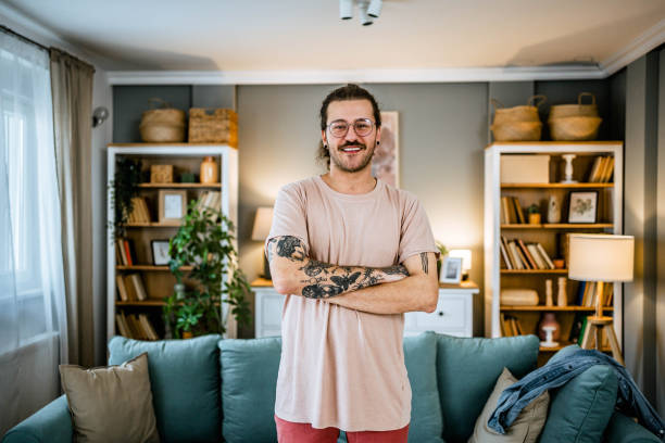 istock Young smiling man at home 2156072750