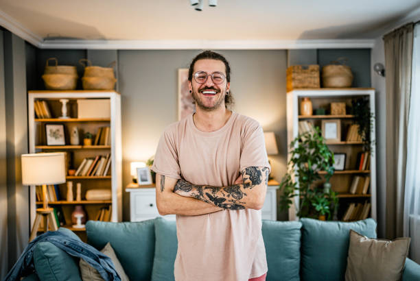 istock Young smiling man at home 2156072751
